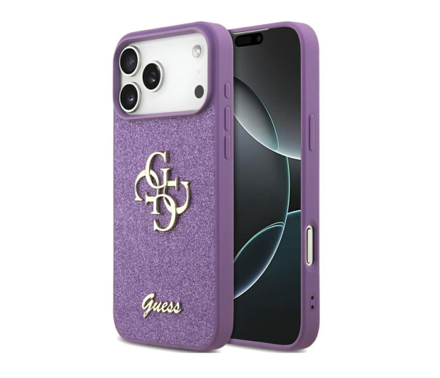 Guess Fixed Glitter Big 4G do iPhone 17 Pro Max liliowy - 1365528 - zdjęcie